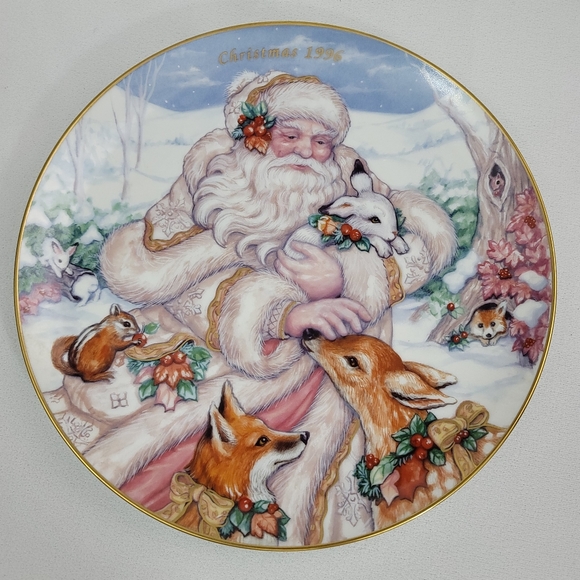 Fitz & Floyd Santas Journey Through The Snowy Woods Of Home Christmas Pl… - Picture 1 of 11